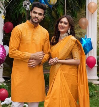 Haldi Dress for Indian Couple